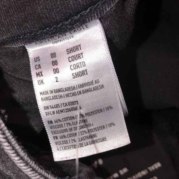 AMERICAN Eagle distressed super high rise jegging crop jeans size 00 short - Picture 12 of 12